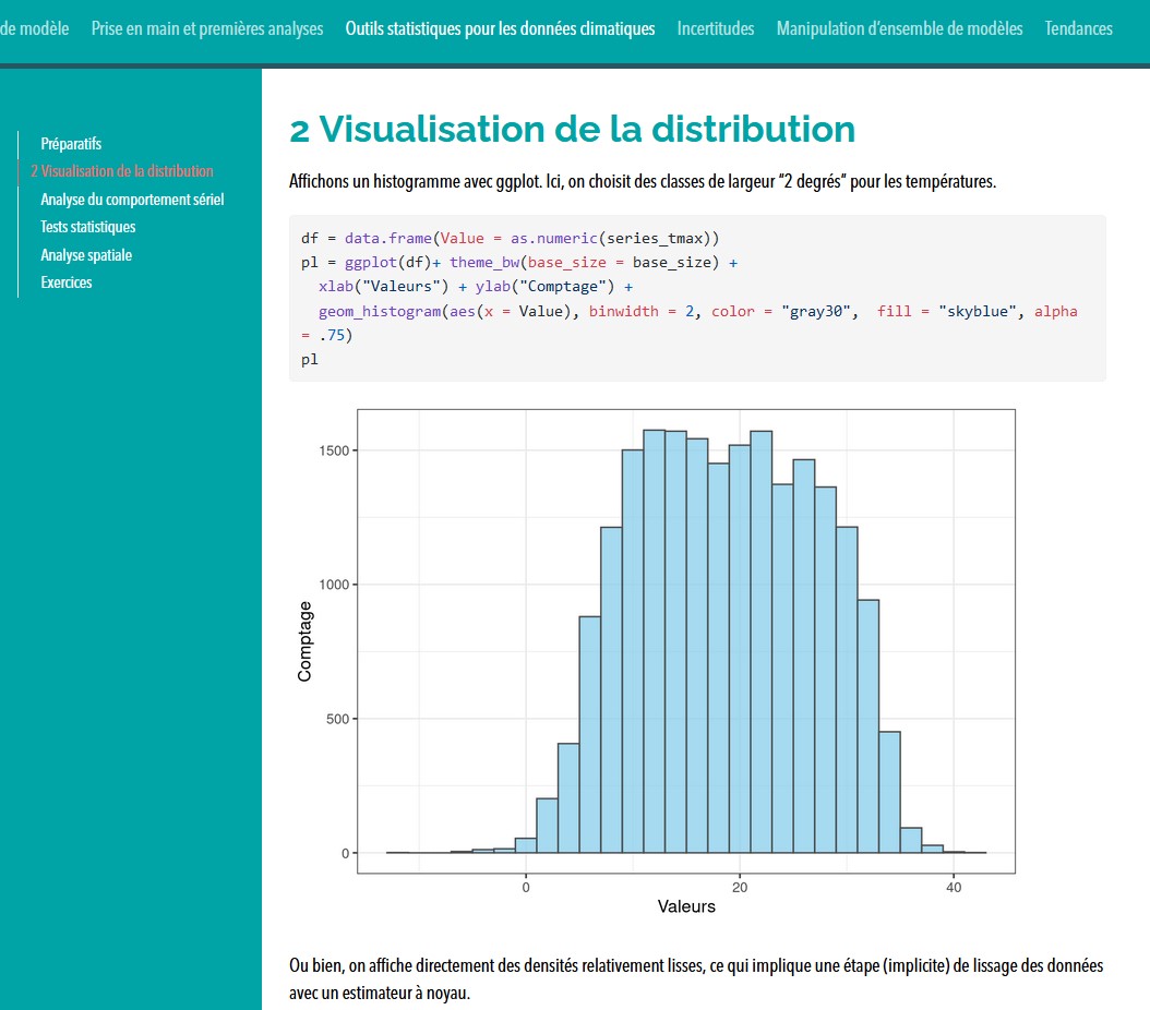 Visualisation de la distribution