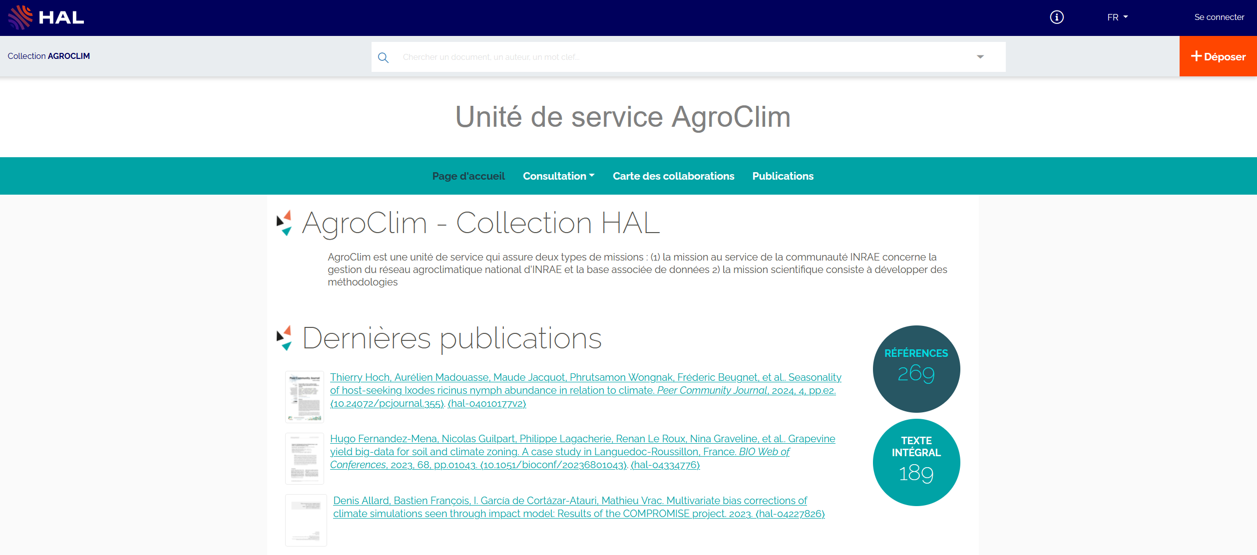 AgroClim - Collection HAL